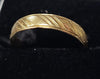 18CT - Yellow Gold Patterned Band Ring - 2.35g - Size W