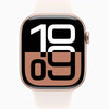 Apple Watch Series 10 (GPS, 46mm) Rose Gold Aluminium Case with Light Blush Sport Band
