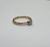 18CT GOLD & DIAMOND RING SIZE O