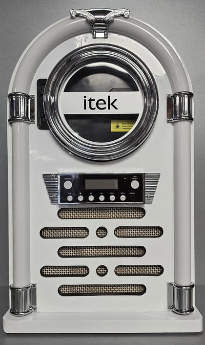 ITEK I60018CDGW Bluetooth Jukebox - Gloss White **Collection Only**