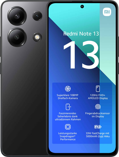 Redmi Note 13 Midnight Black 6GB + 128GB - Xiaomi