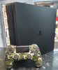 Playstation 4 Slim Console, 1TB Black with Green Camo Pad