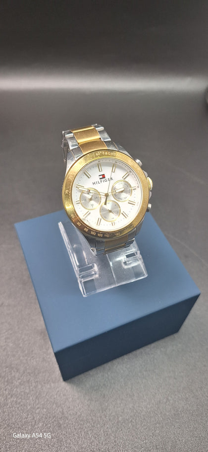 Tommy Hilfiger Kennedy chronograph wrist watch boxed (slight chip)