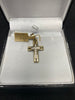 14ct Gold C/Z Cross Pendant 5.35g