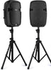 Pyle 1000W Bluetooth PA System – Portable 26cm DJ Speakers with Stands **Collection Only**