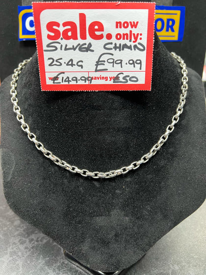 Silver Belcher Chain 25.4g 22