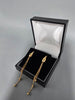 3.6g 9ct 375 earrings 3'' IN LENGTH
