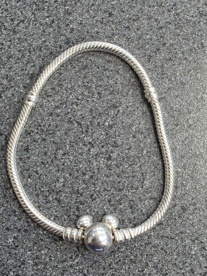 🔥 SALE 🔥 Disney Mickey Mouse Clasp Moments Snake Chain Bracelet (Pandora)