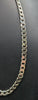 925 SILVER HALLMARKE, CURBED CHAIN W/LOBSTER LOCK, 22", 61.6G