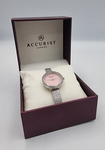 **BRAND NEW** Accurist Ladies jewellery watch with pink face in original box