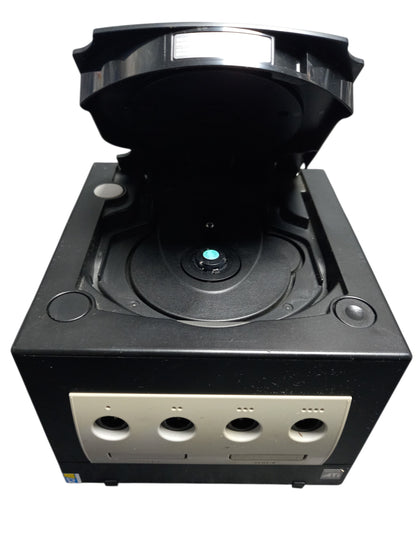 Nintendo GameCube Console, Black, Unboxed with Black Controller and Wires