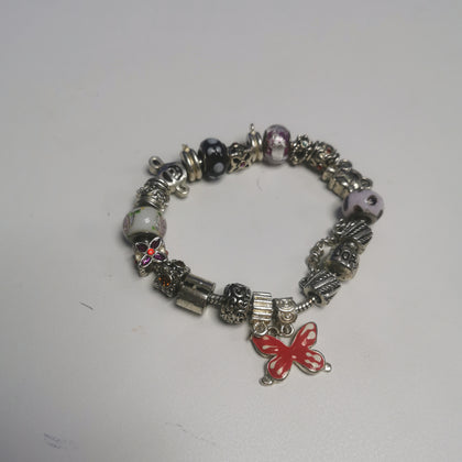 Silver 925 Bracelet, with Multiple Silver Charms, 60Grams, 8