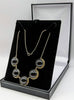 925 SILVER, 5 STRONE NECKLACE ON A TWIST CHAIN, WITH HOOP LOCK, 18" 29.86G, BOXED