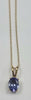 9ct Gold Necklace with Purple Pendant 18"