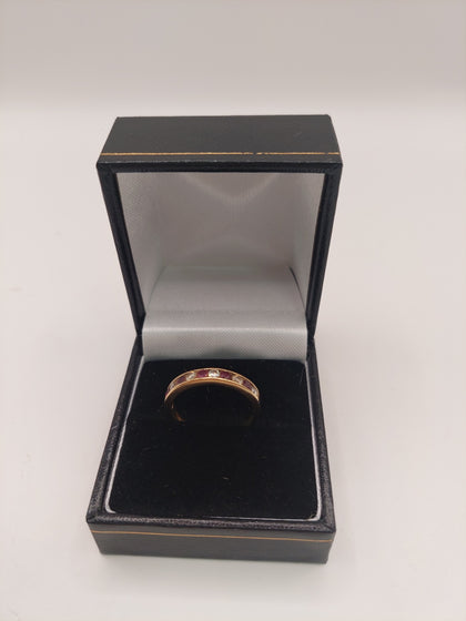 9k Gold Ring with stones 2G Hallmarked(375)&Tested Size P
