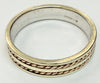 9ct two toned wedding band size U 1/2