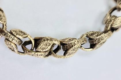 9ct Gold Patterned Tulip Bracelet 9