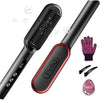 TYMO Ring Plus Ionic Hair Straightener Brush - Straightening Comb with Negative Ions, Titanium Coating, 9 Temp Settings & LED Display