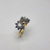 18ct Gold 0.56ct Sapphire & 0.29ct Diamond Cluster Ring - Size O - RRP £1980