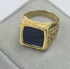 14ct Gold Lapis lazuli Ring Size "V"