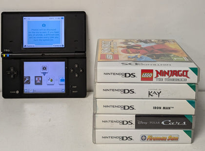 Nintendo DSi Console Black & 6 Games (1 Unboxed)