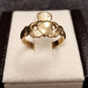 9ct Yellow Gold Irish Stamped Claddagh ring -  Size N