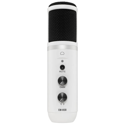 Mackie EM-USB-LTD USB Condenser Microphone in Arctic White.