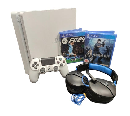 Sony Playstation 4 Slim 500GB Bundle White**Unboxed**