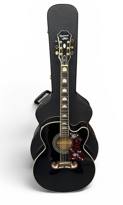 Epiphone EJ-200SCE/BK With Case