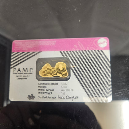 BARBIE PAMP 5g Pure Gold Coin