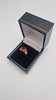 9ct Yellow Gold Dress Ring With Red Gemstone - Size M - 5.12 Grams