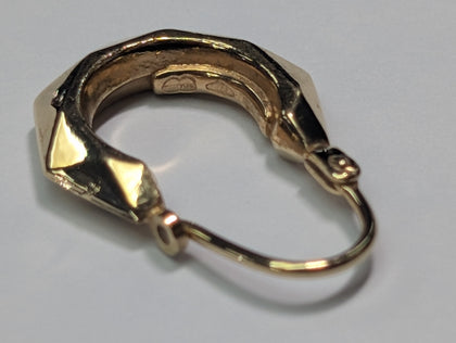 9CT Gold Angular Hoop Earrings