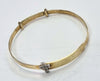 9ct Gold Babies Bangle with Cross