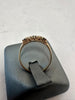 9ct White & Black Gem Yellow Gold Band Ring
