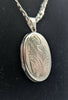 925 HALLMARKED, SILVER, ENGRAVED LOCKET ON THIN CURBED CHAIN, 24", 25.37G !!BRAND NEW!!