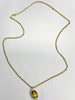 9ct Gold Belcher Chain With Large Yellow Stone Pendant