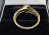 9CT - Yellow Gold ring With Clear Stones - Size L - 2.6g