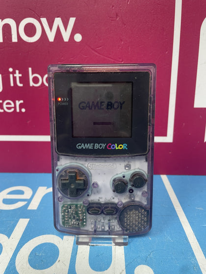 Nintendo Game Boy Color Handheld Clear Dark Purple unboxed.