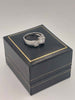 (9ct Hallmarked&Tested), White Gold Ring With Square Clear Stones, 2.4g, Size N