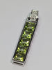 18CT WHITE GOLD DIAMOND & GREEN STONE PENDANT PRESTON STORE