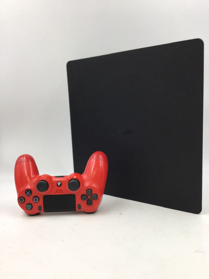 Sony Playstation 4 Slim 500GB - Black (Comes with Red DualShock Controller)