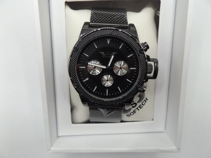 Softech Men's Black Watch