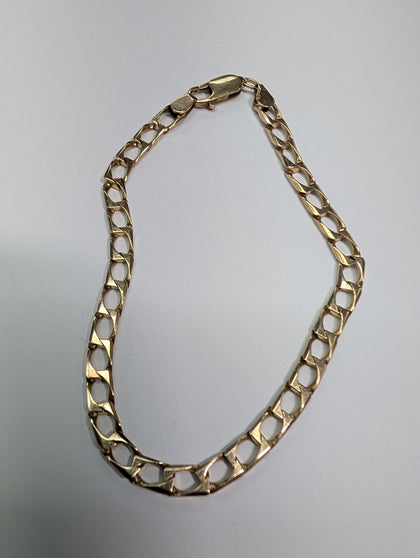 9ct Gold Square Link Bracelet