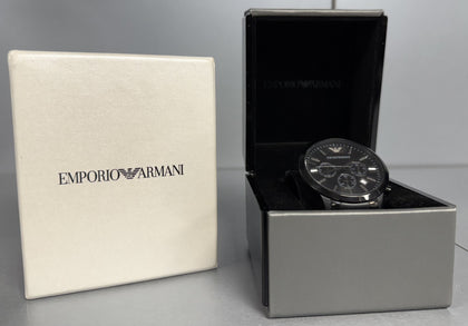 Emporio Armani AR2453 Men's Black Chronograph Watch ** Boxed **