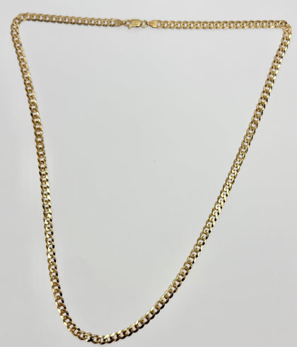 9ct yellow gold curb chain 24