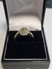 9ct Yellow Gold and Diamond (0.05ct) Cluster Ring  - Size Q - 1.6g total