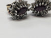 9CT GOLD DIAMOND & RED STONE EARRINGS PRESTON STORE