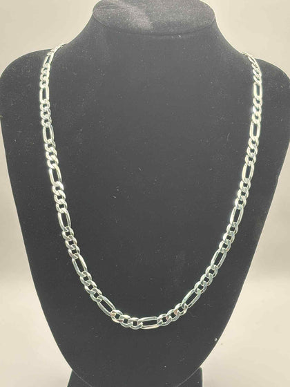 **BRAND NEW** 925 silver Figaro style chain with pendent 33.1G 24''