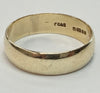 9ct Yellow gold wedding band size P 1/2