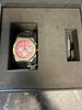 Maughan Jones chronograph watch featuring a bright pink dial